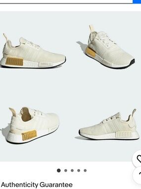 ADIDAS  NMD R1 Cream with Gold Heel Blocks